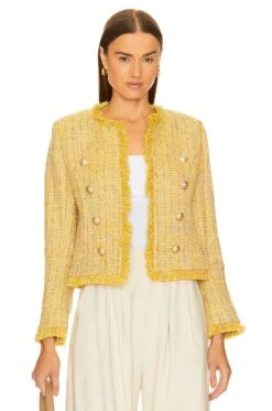 Tinlee Blazer Yellow Multi Tweed