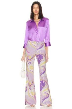 Lane Flared Trouser Light Orchid Multi Saint Martin -Hot Sale Clothing Store LAGR WP76 V4