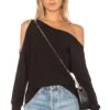 One Shoulder Pullover Black -Hot Sale Clothing Store LANS WO124 V1