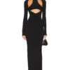 Cutout Turtleneck Gown Black -Hot Sale Clothing Store LAQH WD24 V1