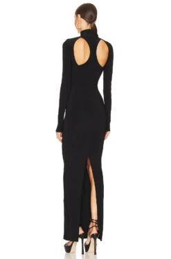 Cutout Turtleneck Gown Black 7 Cutout Turtleneck Gown Black -Hot Sale Clothing Store LAQH WD24 V3