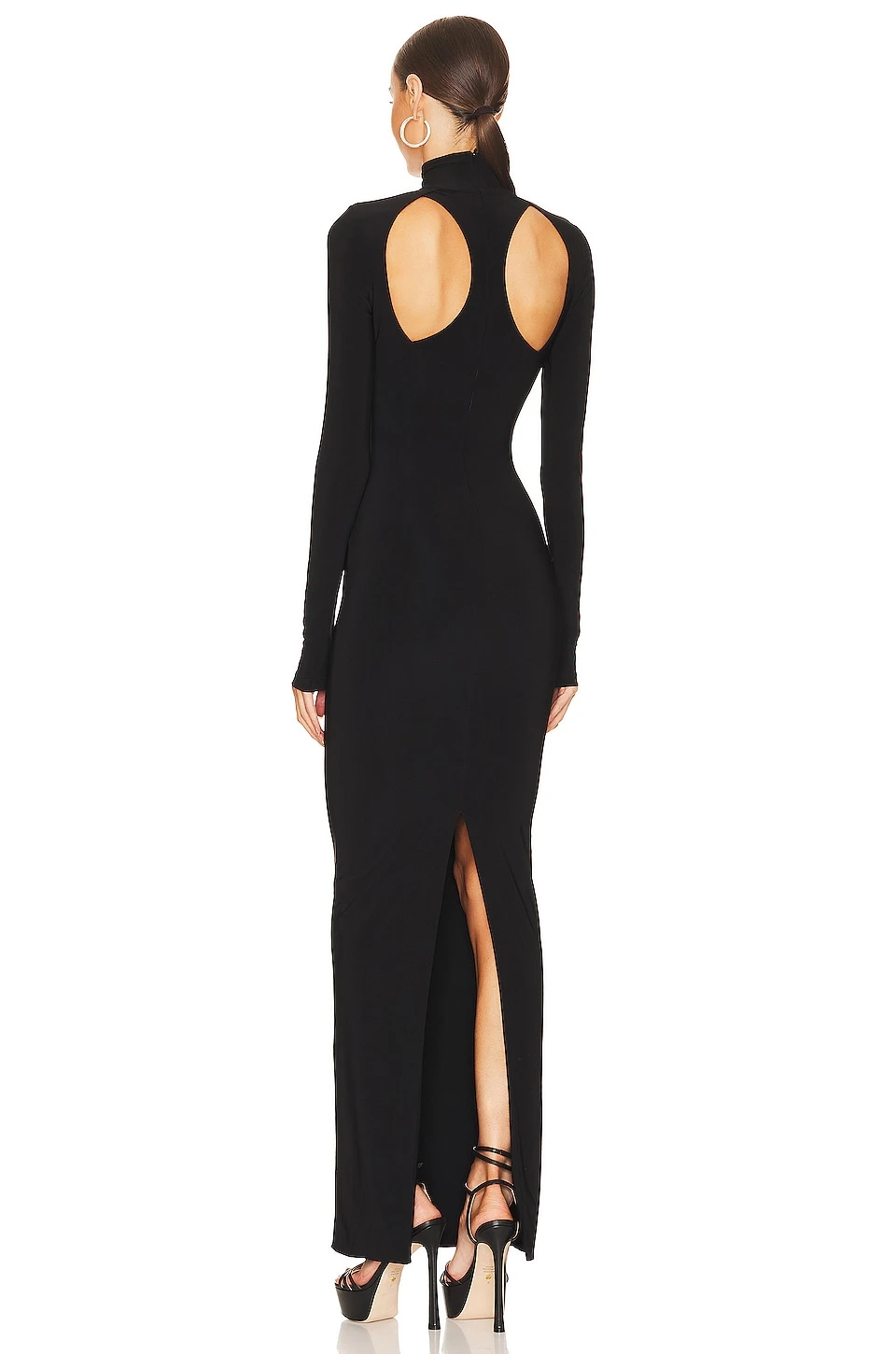 Cutout Turtleneck Gown Black 5 Cutout Turtleneck Gown Black - Image 3