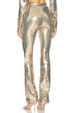 Wide Leg Trouser Gold -Hot Sale Clothing Store LAQH WP9 V3