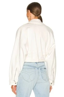 Dylan Denim Jacket White -Hot Sale Clothing Store LARX WO152 V4