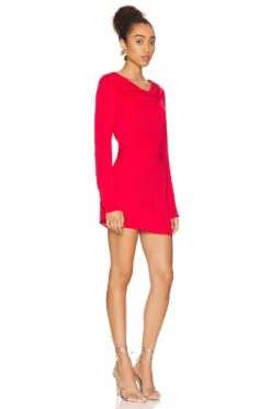 Leda Mini Dress Bright Red 8 Leda Mini Dress Bright Red -Hot Sale Clothing Store LCDE WD666 V3