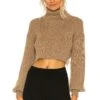 Lucia Cropped Turtleneck Olive Bark -Hot Sale Clothing Store LCDE WK117 V1
