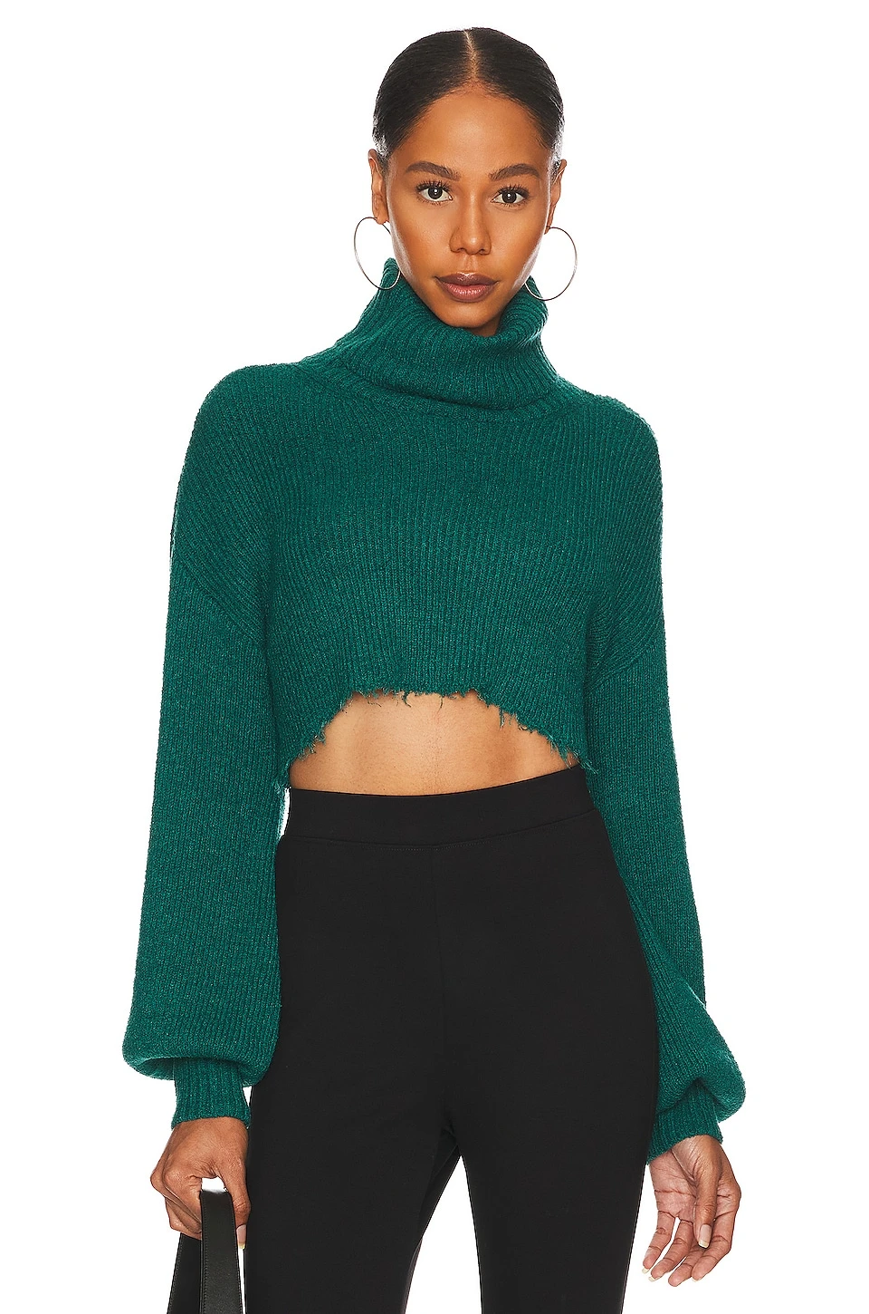 Lucia Cropped Turtleneck Olive Bark 8 Lucia Cropped Turtleneck Olive Bark - Image 6