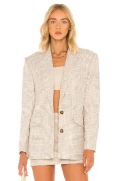 Hot Sale Clothing Store 41 Abigail Blazer Tan & White