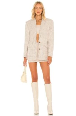 Abigail Blazer Tan & White 11 Abigail Blazer Tan & White -Hot Sale Clothing Store LCDE WO145 V5