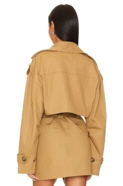 Zoey Cropped Trench Jacket Kelp -Hot Sale Clothing Store LCDE WO209 V4
