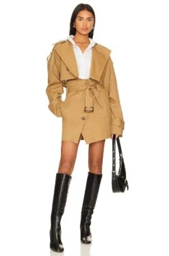 Zoey Cropped Trench Jacket Kelp -Hot Sale Clothing Store LCDE WO209 V5