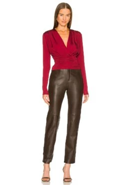 Gamel Top Burgundy -Hot Sale Clothing Store LCDE WS811 V4