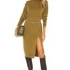 Beverly Mock Neck Dress Olive 2 Beverly Mock Neck Dress Olive -Hot Sale Clothing Store LEAX WD239 V1