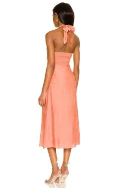 Karina Midi Dress Salmon -Hot Sale Clothing Store LEAX WD311 V3