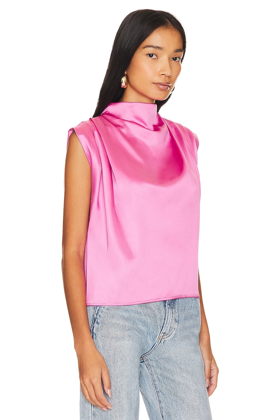Dolly Satin Blouse Rose 4 Dolly Satin Blouse Rose - Image 2