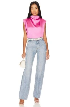 Dolly Satin Blouse Rose 9 Dolly Satin Blouse Rose -Hot Sale Clothing Store LEAX WS324 V4