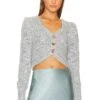 LoveShackFancy Saundria Crop Cardigan Galaxy Blue -Hot Sale Clothing Store LESH WK108 V1