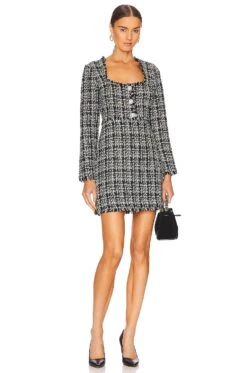 LIKELY Robin Mini Dress Black & Blue Multi