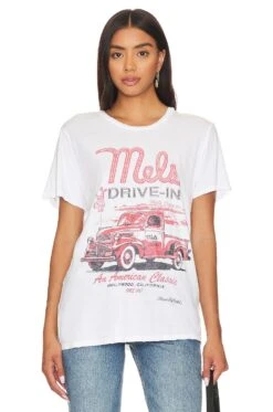 Wolf Mel's Drive In Tee White -Hot Sale Clothing Store LMOS WS1690 V2
