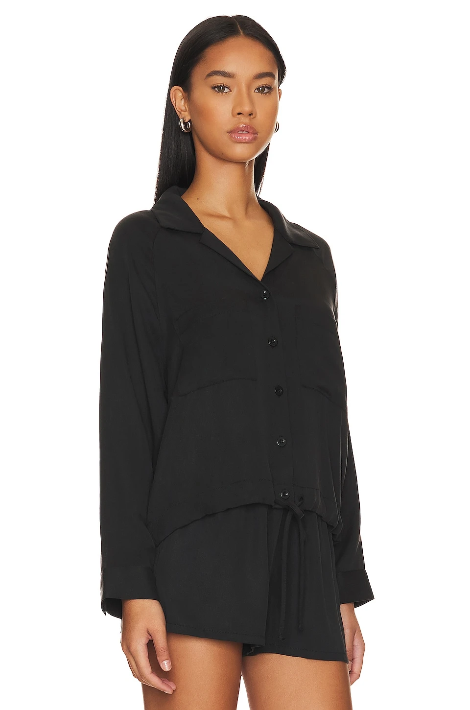 Drawstring Button Up Pirate Black 4 Drawstring Button Up Pirate Black - Image 2