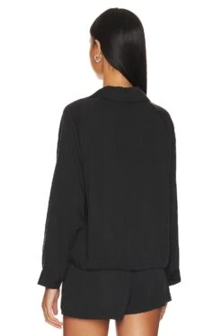 Drawstring Button Up Pirate Black 8 Drawstring Button Up Pirate Black -Hot Sale Clothing Store LNA WS1467 V3