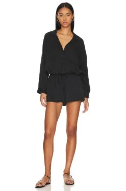 Drawstring Button Up Pirate Black 9 Drawstring Button Up Pirate Black -Hot Sale Clothing Store LNA WS1467 V4