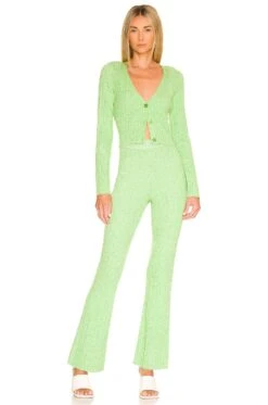 Mckenna Cardigan Marled Green 9 Mckenna Cardigan Marled Green -Hot Sale Clothing Store LOVF WK1078 V4