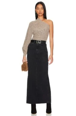 Kenzie One Shoulder Sweater Oatmeal -Hot Sale Clothing Store LOVF WK1192 V5