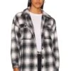 Harlow Flannel Shacket Black & White -Hot Sale Clothing Store LOVF WS2464 V1