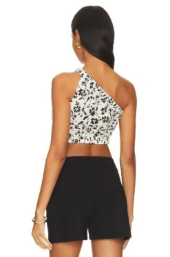 Nelly Top Natural Black Blooms -Hot Sale Clothing Store LOVF WS2631 V3