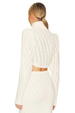 Laraine Cable Turtleneck Sweater Ivory -Hot Sale Clothing Store LPAR WK219 V3