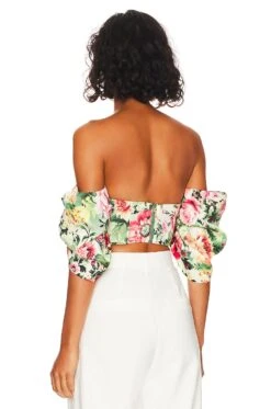 Rae Corset Top Green Rosa Floral -Hot Sale Clothing Store LPAR WS593 V3