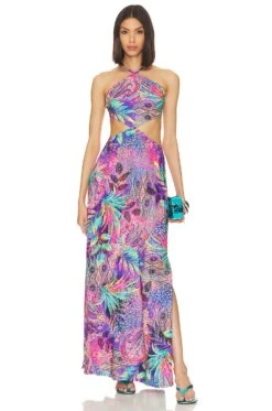 Cut Out Maxi Dress Jungle Fever