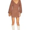 Riley Sweater Dress Light Brown -Hot Sale Clothing Store MALR WD1207 V1