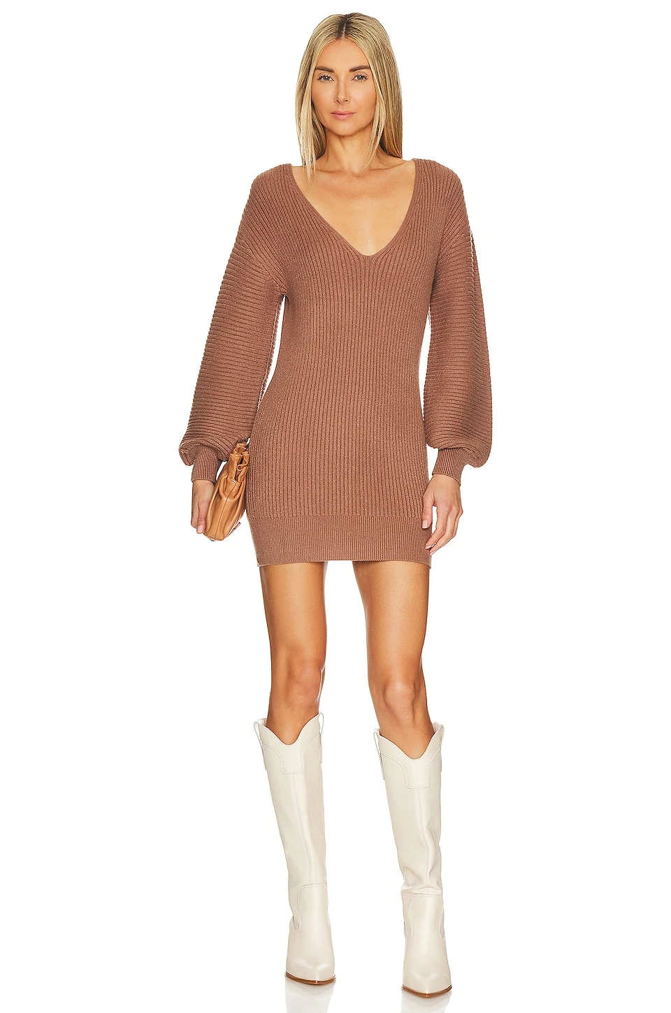 Riley Sweater Dress Light Brown 3 Riley Sweater Dress Light Brown