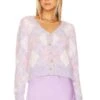 Melissa Argyle Cardigan Lavender Multi -Hot Sale Clothing Store MALR WK227 V1