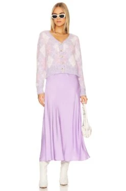 Melissa Argyle Cardigan Lavender Multi -Hot Sale Clothing Store MALR WK227 V4