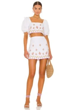 Wesley Crop Top Ivory Daydream -Hot Sale Clothing Store MALR WS715 V4