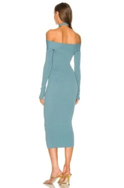 X REVOLVE Lora Midi Dress Aqua -Hot Sale Clothing Store MELR WD515 V3