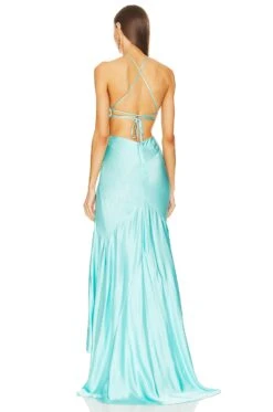 VESTIDO IONE Turquoise 7 VESTIDO IONE Turquoise -Hot Sale Clothing Store MELR WD838 V3