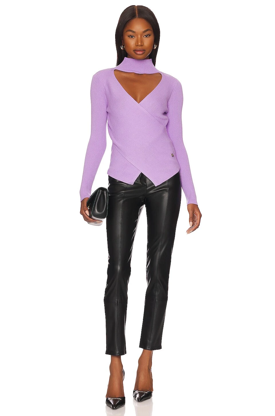 MILLY Rue Faux Leather Pants Black 6 MILLY Rue Faux Leather Pants Black - Image 4