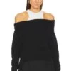 Off Shoulder Sweater Black -Hot Sale Clothing Store MONS WK1 V1