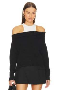 Off Shoulder Sweater Black