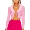 Millie Faux Fur Collar Cardigan Pink -Hot Sale Clothing Store MOTO WK22 V1