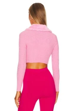 Millie Faux Fur Collar Cardigan Pink 8 Millie Faux Fur Collar Cardigan Pink -Hot Sale Clothing Store MOTO WK22 V3