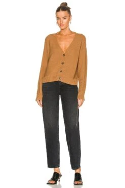 Harper Deep V Cardigan Brown -Hot Sale Clothing Store MOTO WK41 V4
