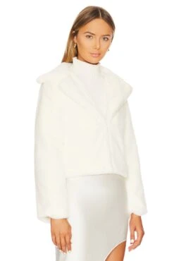 Payton Faux Fur Jacket Ivory -Hot Sale Clothing Store MOTO WO7 V3