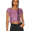Yasmin Crop Top Purple -Hot Sale Clothing Store MOTO WS148 V1