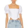Loraine Corset Top White -Hot Sale Clothing Store MOTO WS168 V1