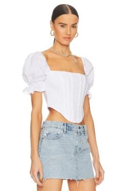 Loraine Corset Top White -Hot Sale Clothing Store MOTO WS168 V2